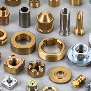 Brass and steel turned parts